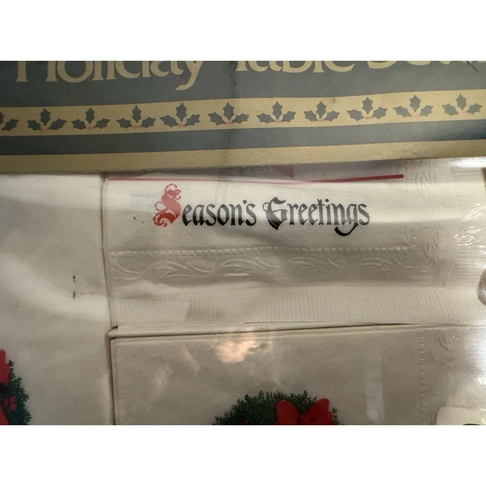 Vintage Holiday Paper Napkins Retro Cute Holidays Lot New NWT Christmas Set